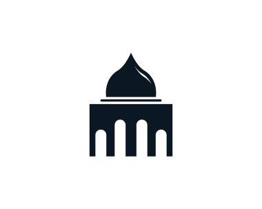 Cami camii simgesi vektör tasarımı illüstrasyonu
