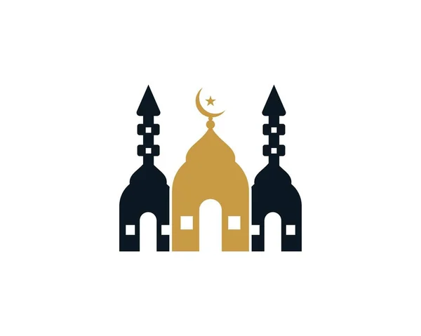 Meczet Moslem Ikona Wektor Projekt Ilustracja — Wektor stockowy