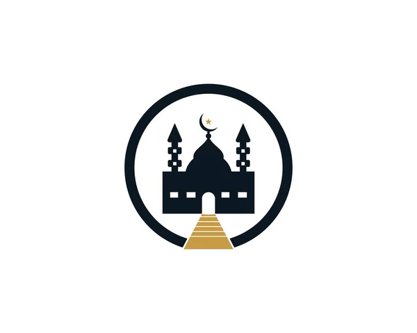 モスクのアイコンベクトルのデザインイラスト — ストックベクタ