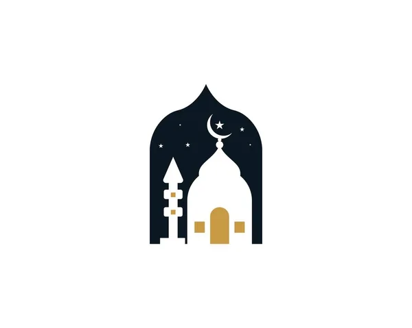 Meczet Moslem Ikona Projekt Wektor Ilustracja — Wektor stockowy