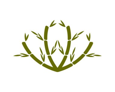 Bambu simgesi vektör illüstrasyonu