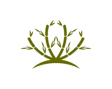Bambu simgesi vektör illüstrasyonu