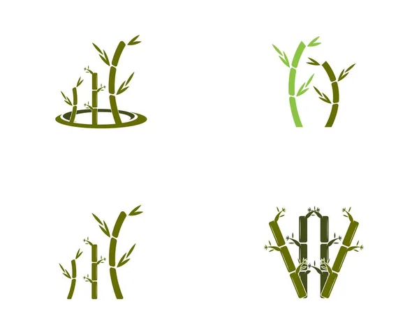 Векторная Иллюстрация Иконок Бамбука — стоковый вектор