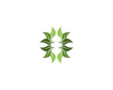 Doğa yaprağı logo vektörü