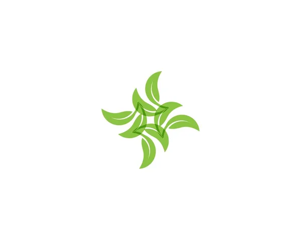自然の葉のロゴベクトル — ストックベクタ