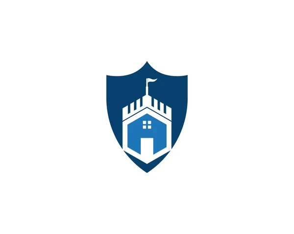 Castle Shield Icon Vector Illustration — Stock Vector