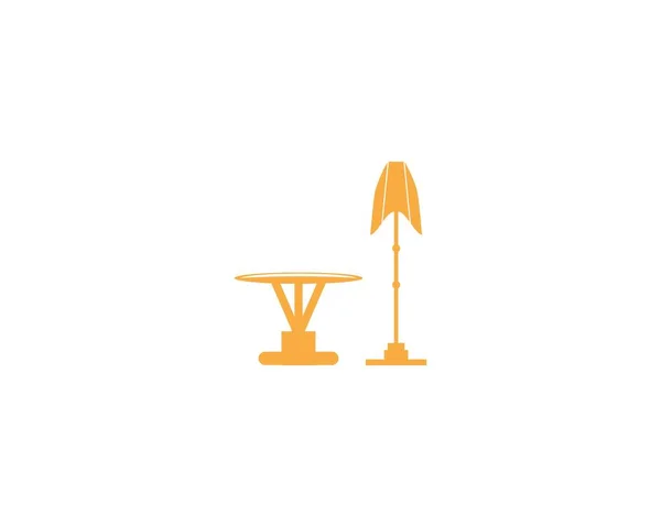 Mobiliário Ícone Logotipo Vetor — Vetor de Stock
