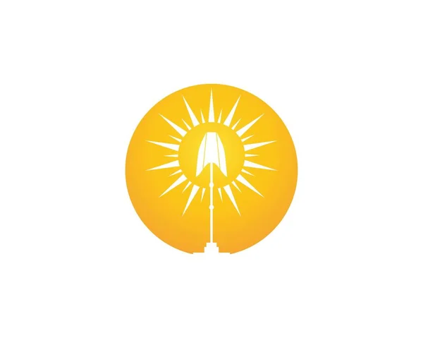 Lampe Stand Intérieur Lightning Logo Vecteur — Image vectorielle