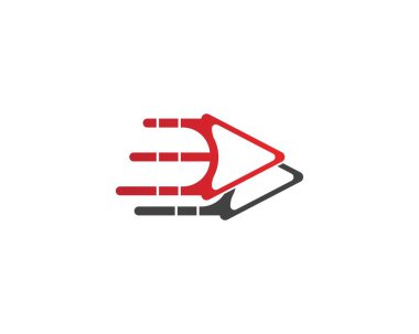 Hızlı oynat multimedya logo vektörü