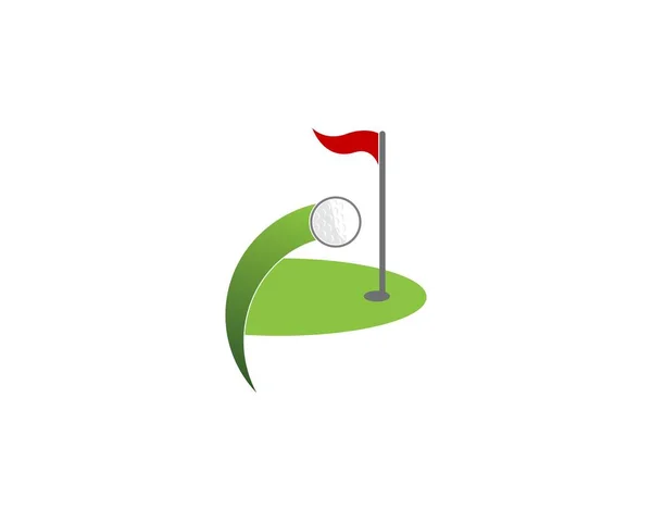 Campo Golfe Ícone Logotipo Vetor — Vetor de Stock