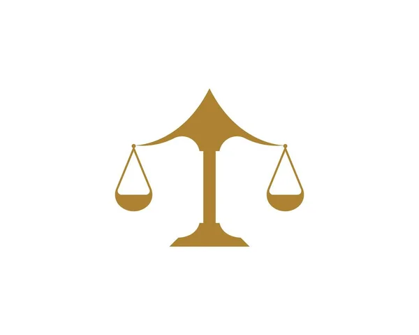 Advocatenkantoor Justitie Icoon Logo Ontwerp Vector — Stockvector