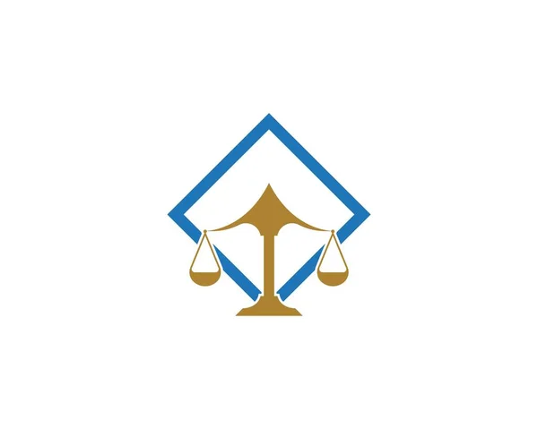 Escritório Advocacia Ícone Justiça Vetor Design Logotipo —  Vetores de Stock