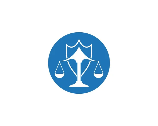 Advocatenkantoor Justitie Icoon Logo Ontwerp Vector — Stockvector