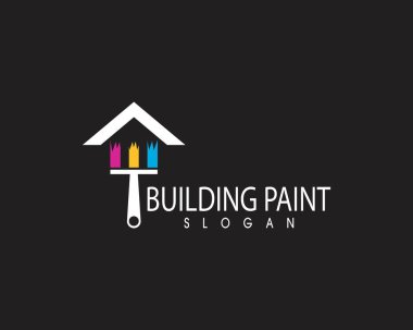 Boya logosu tasarım vektörü oluşturuluyor