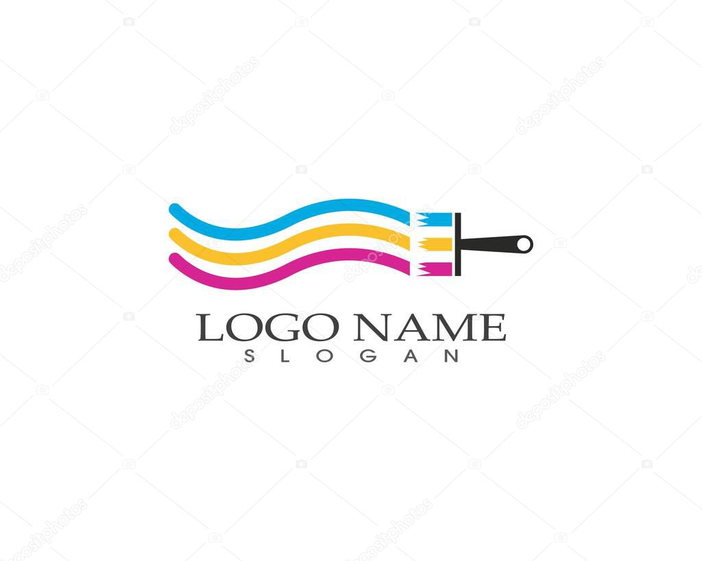 Paint icon business logo vector