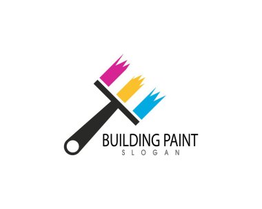 Building paint  logo template vector