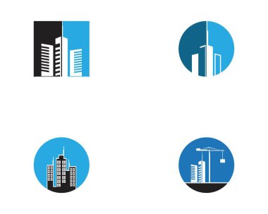 İnşaat simgesi logo vektörü oluşturuluyor