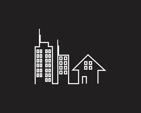 Vektor Vorlage Für Gebäude Bau Logo — Stockvektor