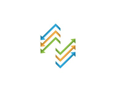 İş finans logosu tasarım vektörü