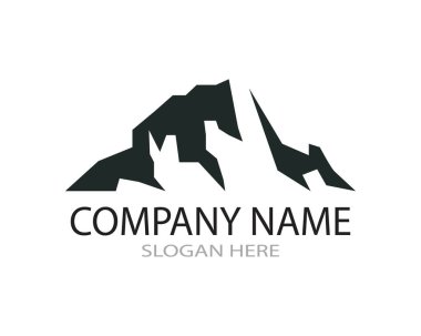 Dağ soyut logo tasarımı vektör çizimi