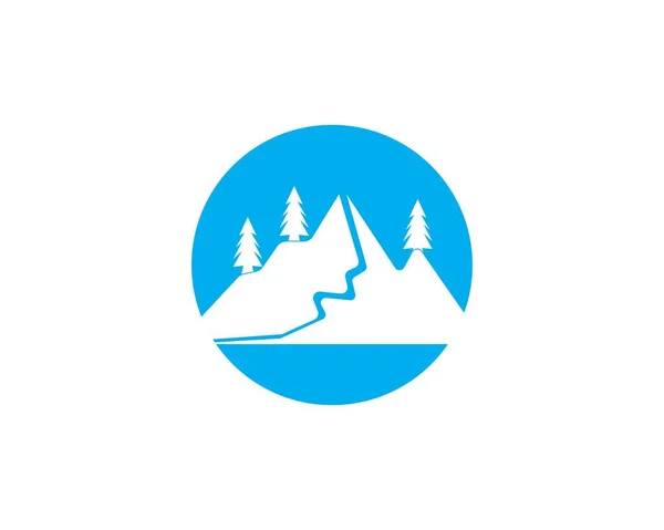 Mountain Abstract Logo Design Vector Illustration — Stock Vector