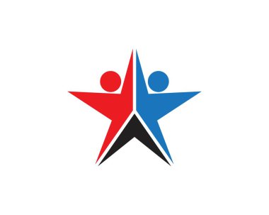 İnsan karakteri logo vektör çizimi