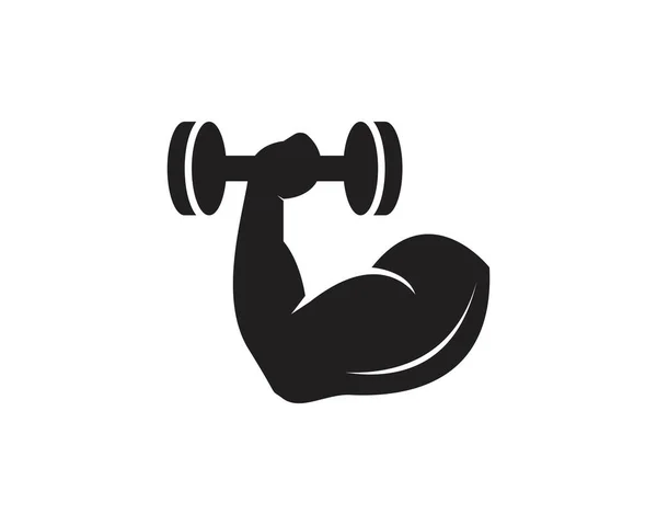 Gym Fitness Ikon Logo Vektor Illustration — Stock vektor