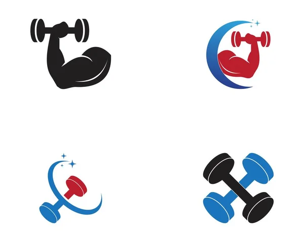 Gym Fitness Sport Logo Vektor Illustration — Stock vektor