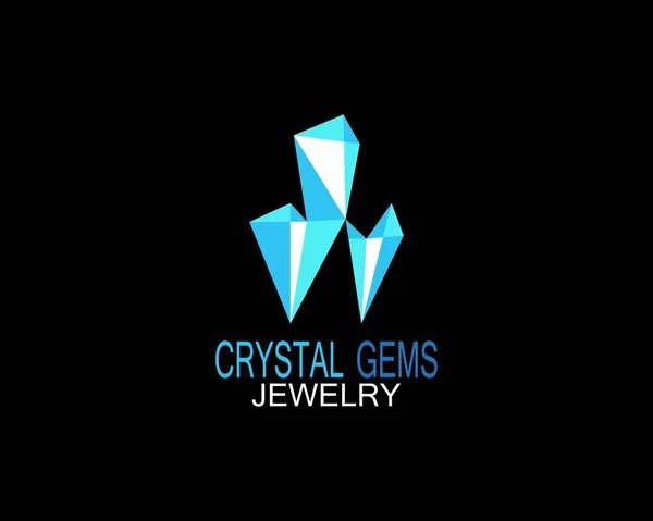 Crystal Edelstenen Sieraden Logo Vector — Stockvector