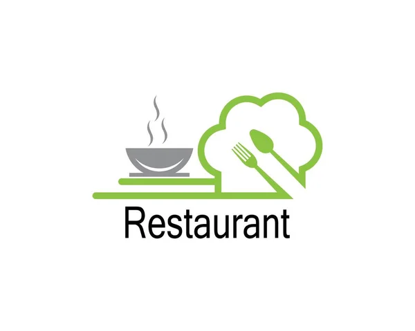 Restaurante Ícone Logotipo Vetor Ilustração — Vetor de Stock