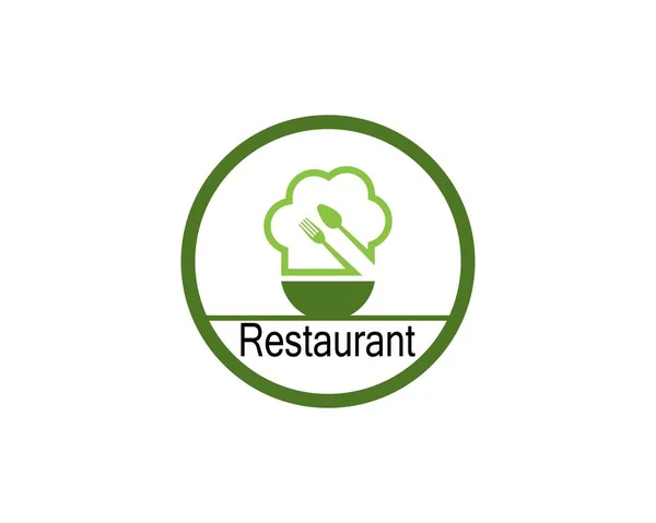 Icono Del Restaurante Logo Vector Ilustración — Vector de stock