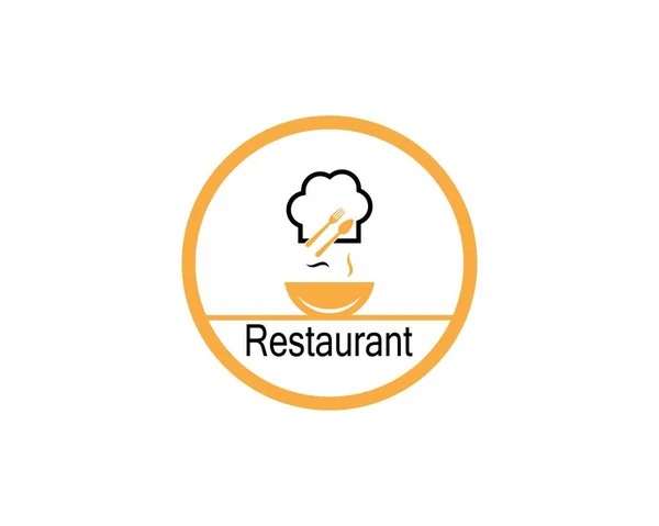 Restaurante Ícone Logotipo Vetor Ilustração — Vetor de Stock