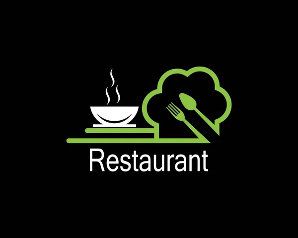 Restoran Simgesi Logo Vektör Illüstrasyonu — Stok Vektör
