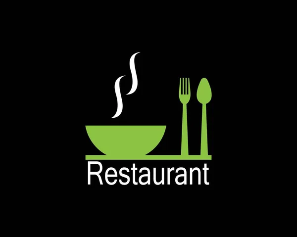 Ristorante Icona Logo Vettoriale Illustrazione — Vettoriale Stock