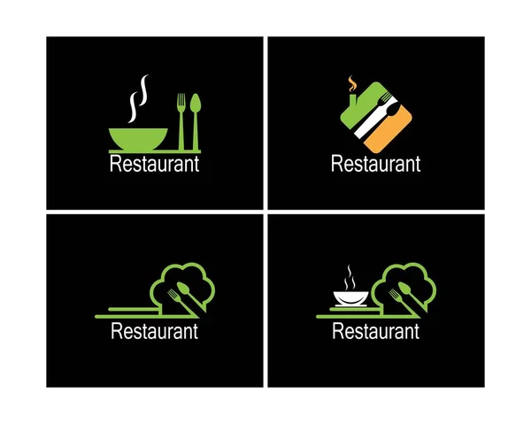 Ristorante Icona Logo Vettoriale Illustrazione — Vettoriale Stock