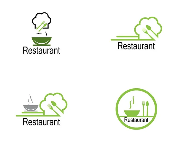 Restoran Simgesi Logo Vektör Illüstrasyonu — Stok Vektör