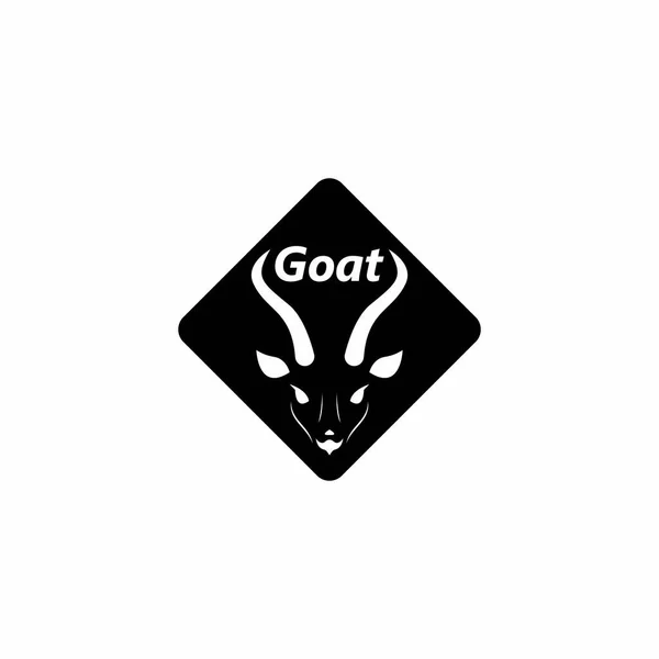 ヤギのロゴベクトルテンプレートイラスト — ストックベクタ