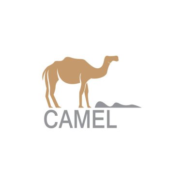 Deve simgesi vektör şablonu çizimi