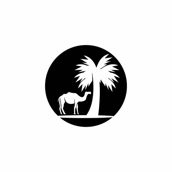 ラクダのアイコンベクトルテンプレートイラスト — ストックベクタ