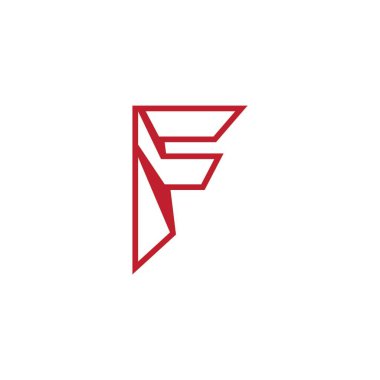 F Harfi vektör resimleme tasarımı