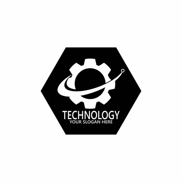 Business Technology Logo Design Vector Template — Stock Vector
