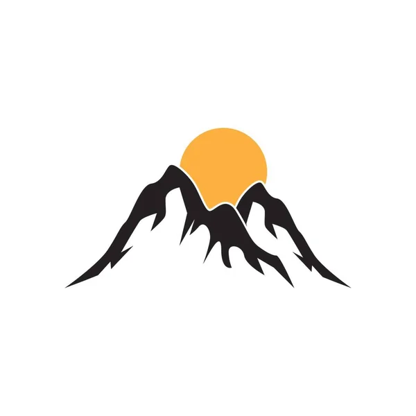 Mountain Icoon Symbool Template Vector — Stockvector