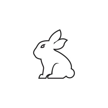 Tavşan şablonu vektör resimleme tasarımı