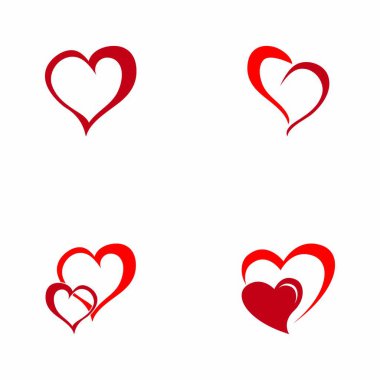 Güzellik Aşk Vektörü simge tasarım şablonu