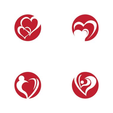 Güzellik Aşk Vektörü simge tasarım şablonu