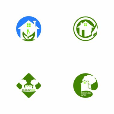 Ev yapımı doğa logo vektör şablonu oluşturuluyor