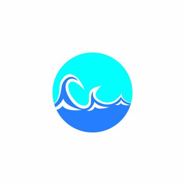 Su dalgası simgesi vektör çizim logosu
