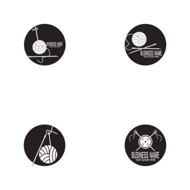 Örgü simgesi ve sembol vektör çizimi