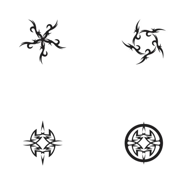 Tribal Tatuering Sjunga Och Symbol Vektor — Stock vektor