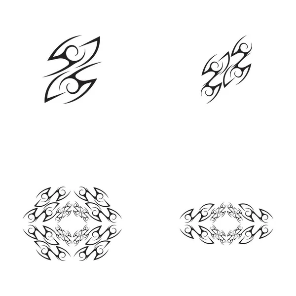 Tatouage Tribal Chanter Vecteur Symbole — Image vectorielle